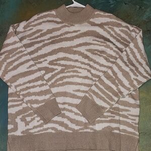 Maurices Tan and Cream Sweater